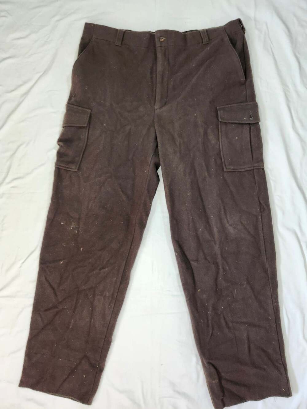 Woolrich Loden Cargo Pants Size 42 Brown Wool Blend